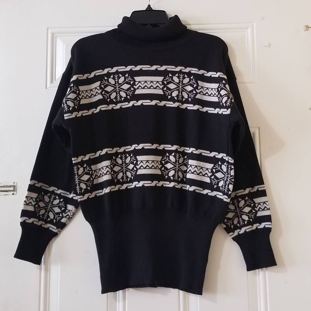 Vintage Head Wool Blend Turtleneck Sweater Size M